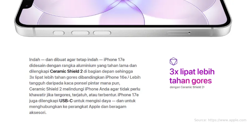 Desain iPhone 17e