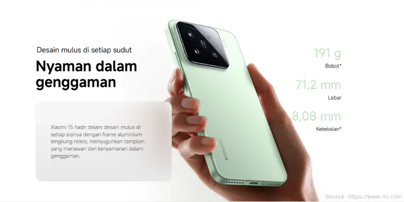 Desain Xiaomi 15