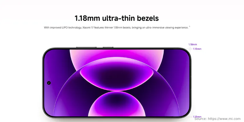 Desain Xiaomi 17