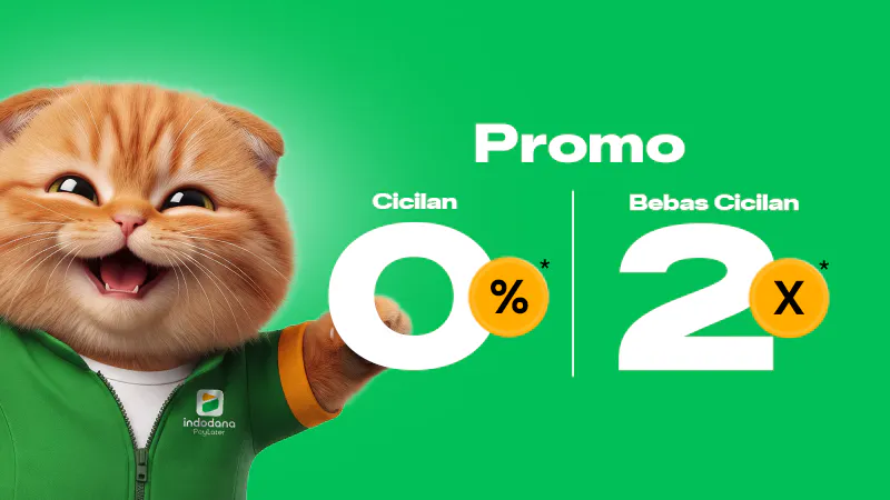 Promo Bebas Cicilan 0% dan Bebas 2x Cicilan Indodana PayLater