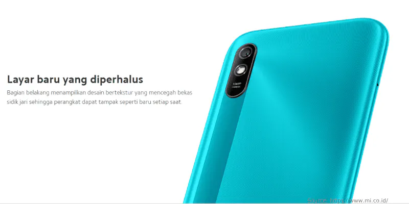Desain Redmi 9a