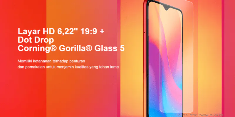Layar Redmi 8a